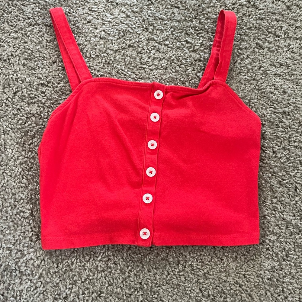Cute orange/red crop top!